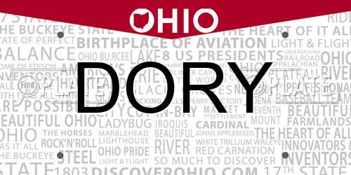 DORY Ohio License Plate
