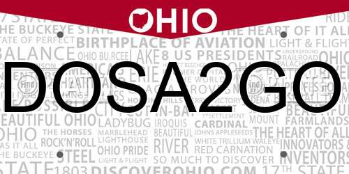 DOSA2GO Ohio License Plate