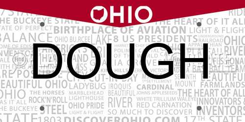 DOUGH Ohio License Plate