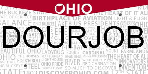 DOURJOB Ohio License Plate