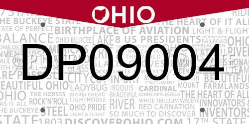 DP09004 Ohio License Plate