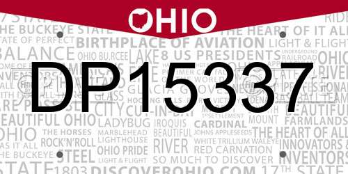 DP15337 Ohio License Plate