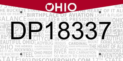 DP18337 Ohio License Plate