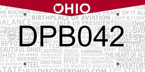 DPB042 Ohio License Plate