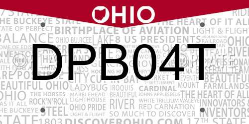 DPB04T Ohio License Plate