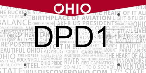 DPD1 Ohio License Plate