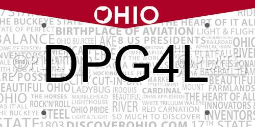 DPG4L Ohio License Plate