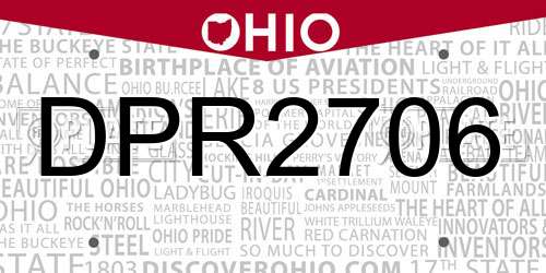DPR2706 Ohio License Plate