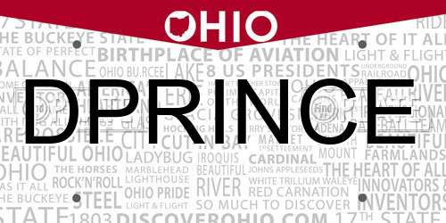 DPRINCE Ohio License Plate
