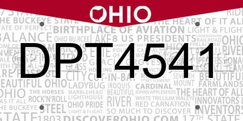 DPT4541 Ohio License Plate