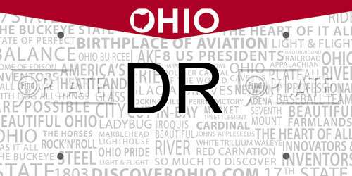 DR Ohio License Plate