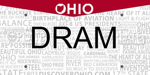 DRAM Ohio License Plate