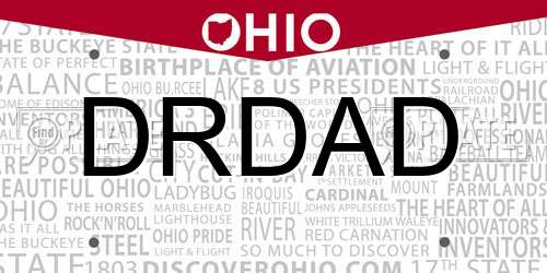 DRDAD Ohio License Plate