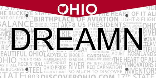 DREAMN Ohio License Plate