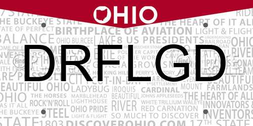 DRFLGD Ohio License Plate