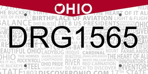 DRG1565 Ohio License Plate