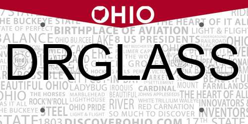 DRGLASS Ohio License Plate