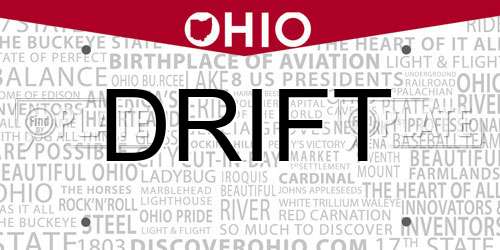 DRIFT Ohio License Plate
