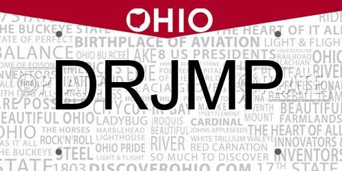 DRJMP Ohio License Plate