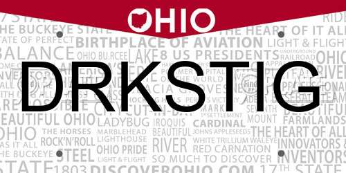 DRKSTIG Ohio License Plate