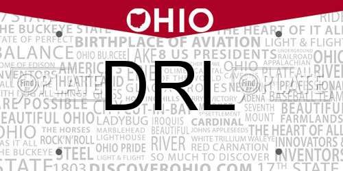 DRL Ohio License Plate