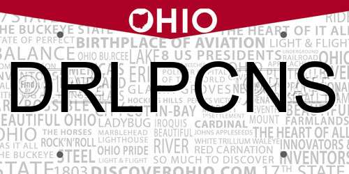 DRLPCNS Ohio License Plate