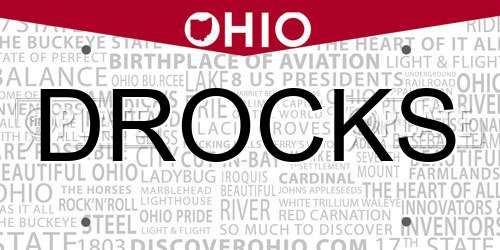 DROCKS Ohio License Plate