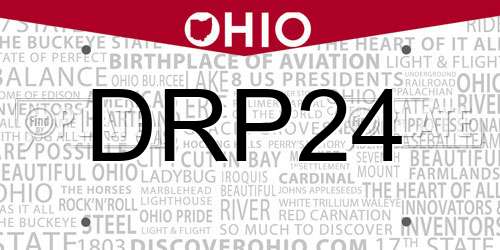 DRP24 Ohio License Plate