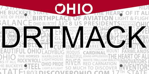DRTMACK Ohio License Plate