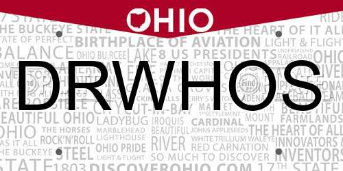 DRWHOS Ohio License Plate