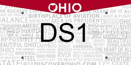 DS1 Ohio License Plate