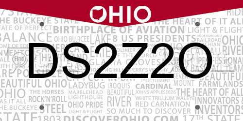 DS2Z2O Ohio License Plate