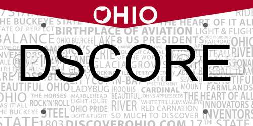 DSCORE Ohio License Plate