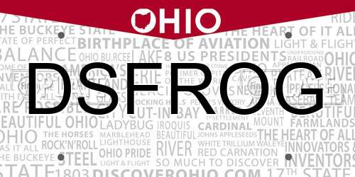DSFROG Ohio License Plate
