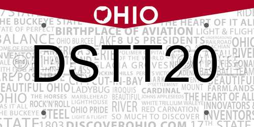 DSTT20 Ohio License Plate