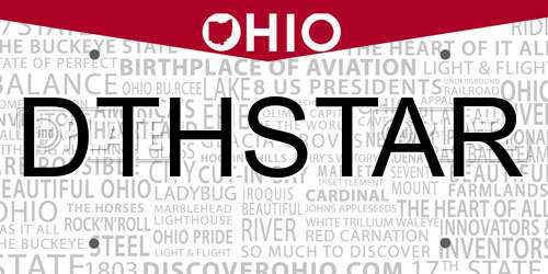 DTHSTAR Ohio License Plate