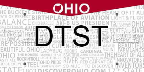 DTST Ohio License Plate