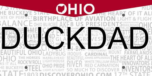 DUCKDAD Ohio License Plate