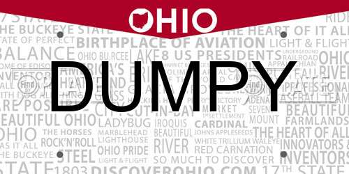 DUMPY Ohio License Plate