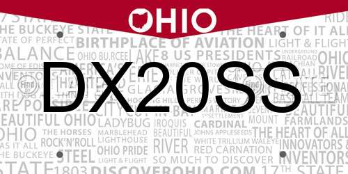 DX20SS Ohio License Plate