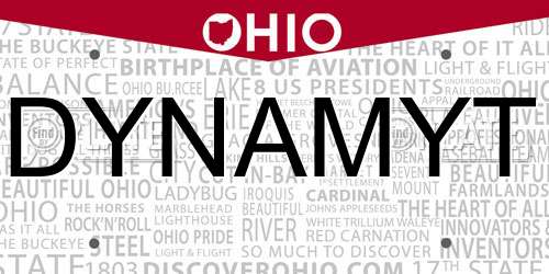 DYNAMYT Ohio License Plate