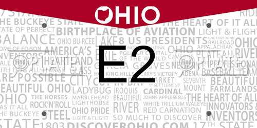 E2 Ohio License Plate