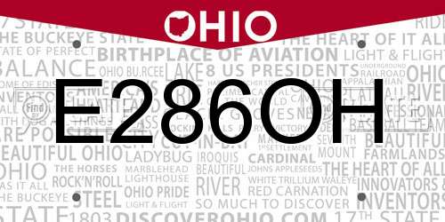 E286OH Ohio License Plate
