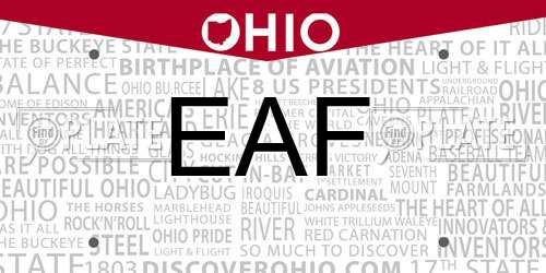 EAF Ohio License Plate