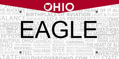 EAGLE Ohio License Plate