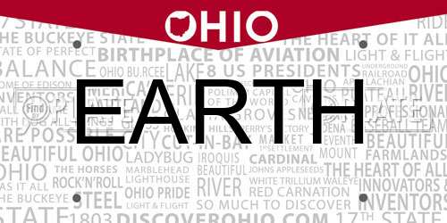 EARTH Ohio License Plate