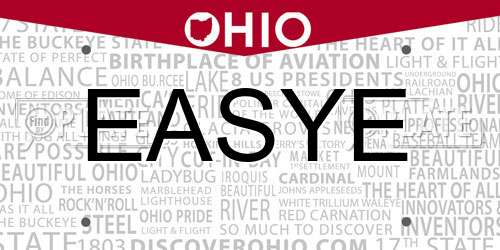 EASYE Ohio License Plate