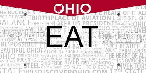 EAT Ohio License Plate