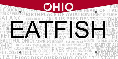 EATFISH Ohio License Plate