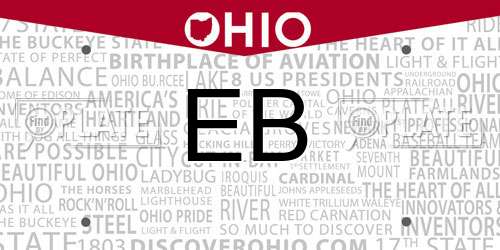EB Ohio License Plate